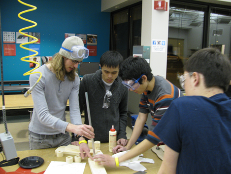 Students working on make-a-thon project